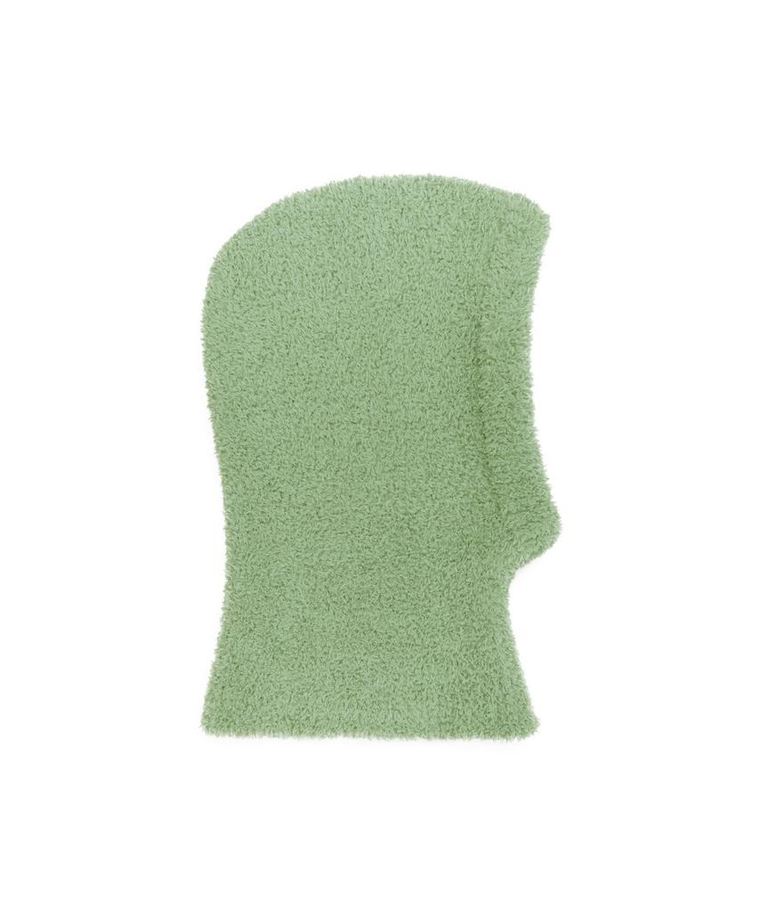 Bajal Monogram Label Soft Knit Balaclava Light Green