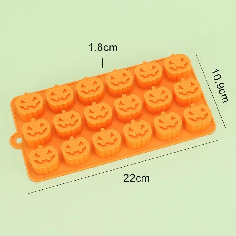 Halloween Silicone Cake Mold Scary Pumpkin Round Baking Pan Ghost Hat Skull Chocolate Baking Tray Mold DIY Cookies Baking Mold