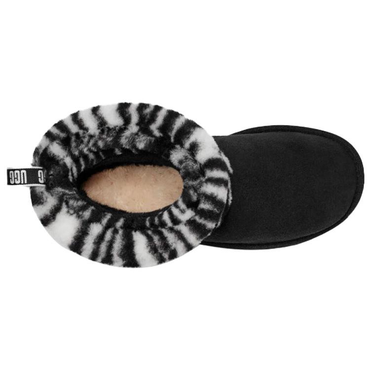 UGG Fluff Mini Quilted Leopard Zebra Women's 1112439-BWHT