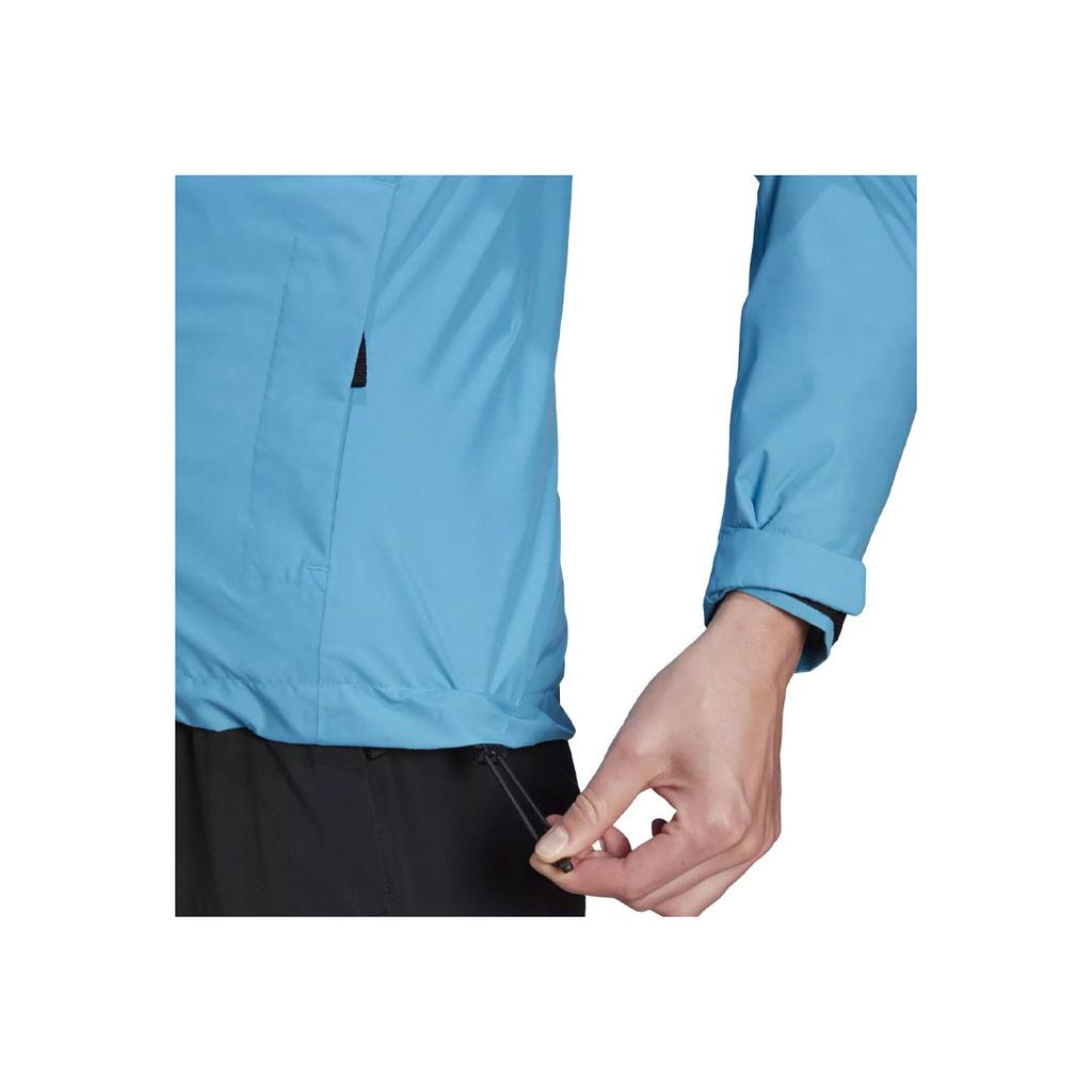 Adidas Womens Mountain Rain Resistant Jacket With Letter Print Women Jacket Blue HA2318