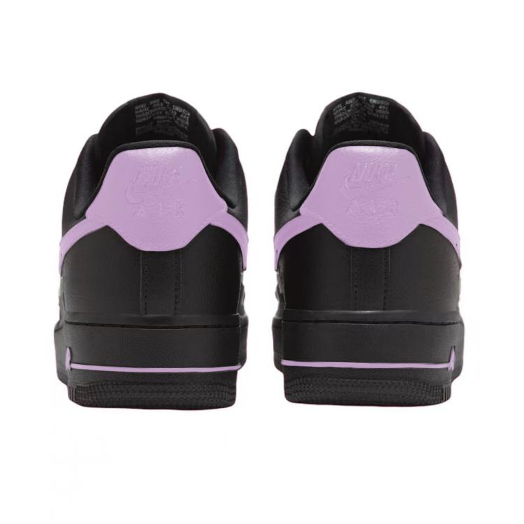 Nike Air Force 1 Abrasion Resistant Low Top Skateboard Shoes Women's Black Blue Purple HQ1180-001(Team352-)
