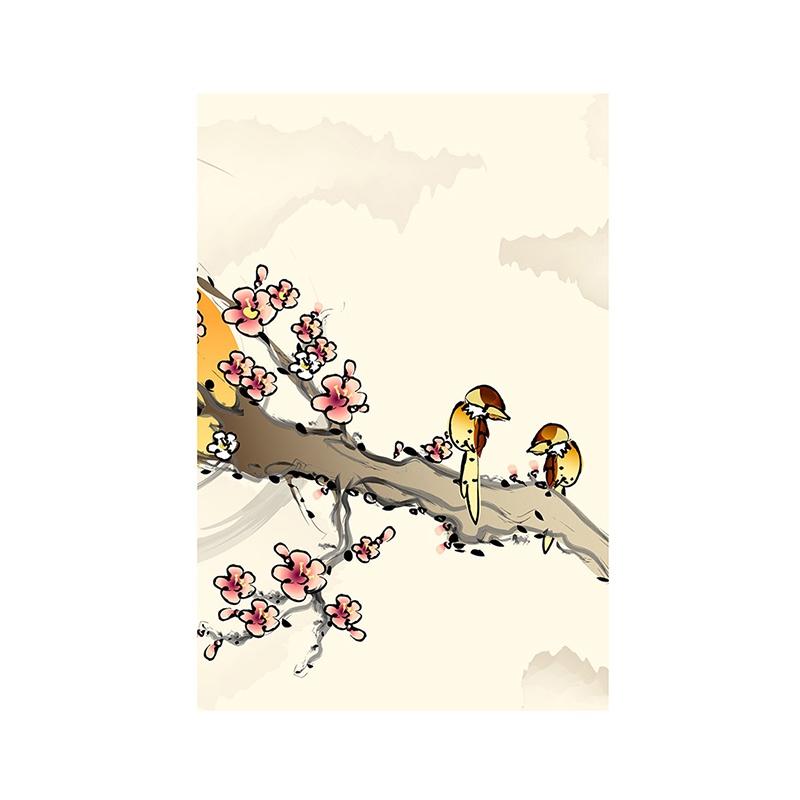 3-formaat canvas inkt schilderij bloemendecoratie poster zonder lijst voor thuis woonkamer muurkunst decor achtergrond