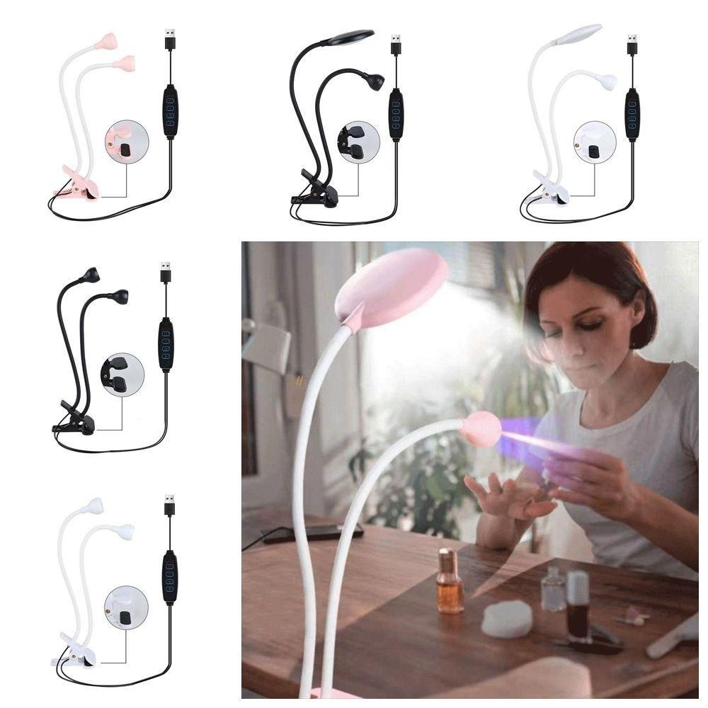 Double-head Gooseneck Nail Lamp Nightlight UV Curable Violet Lamp  for Manicure Salon