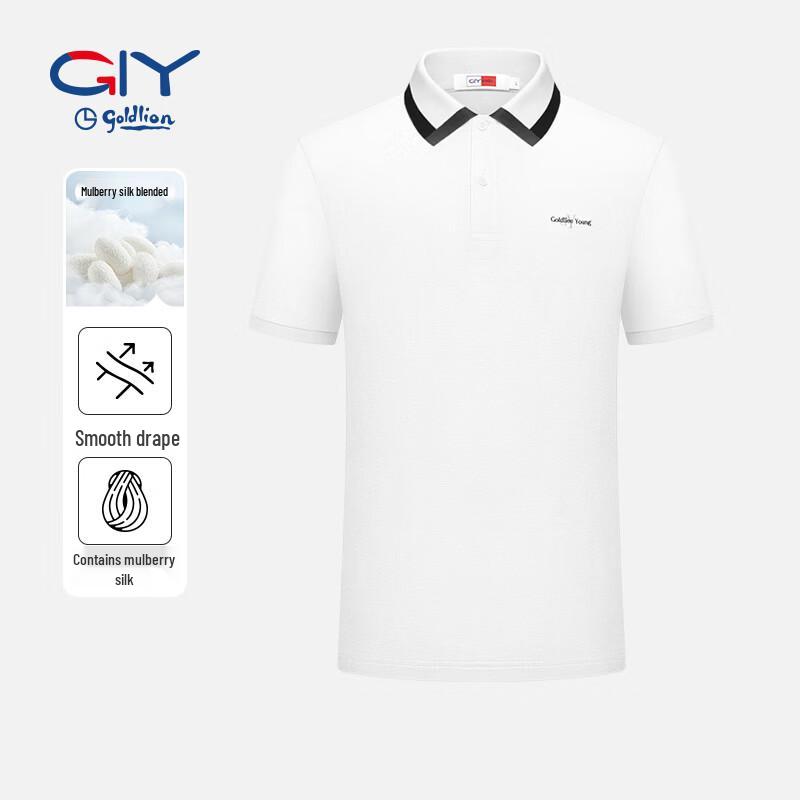 

Goldlion Men s Silk Blend Breathable Polo Shirt XL