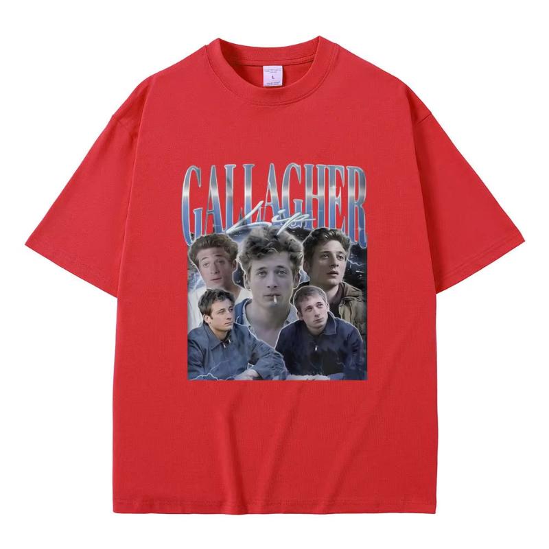 Lip Gallagher Graphic Print T Shirts Unisex Women Vintage Gothic Tshirt Unisex Womens Fashion Oversized Streetwear Unisex Casual Tees