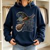 Tonight We Fly Witch Broom Hoodies Women Autumn Halloween Graphic Sweatshirt Loose Casual Long Sleeve Pullover Aesthetic Tops