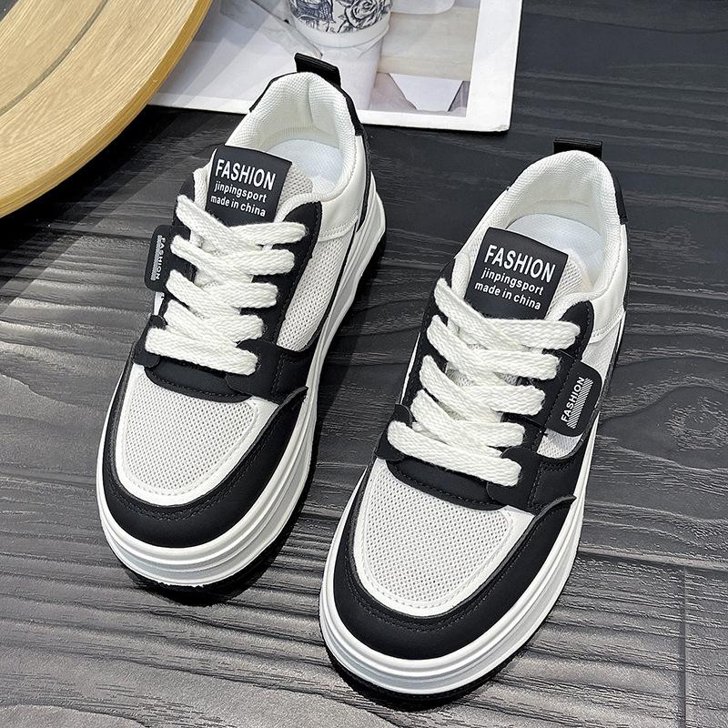 

Маленькие белые туфли Женские Летние Новые Сетчатые Дышащие Туфли на Толстой Подошве Модные Универсальные Повседневные Спортивные Туфли 40