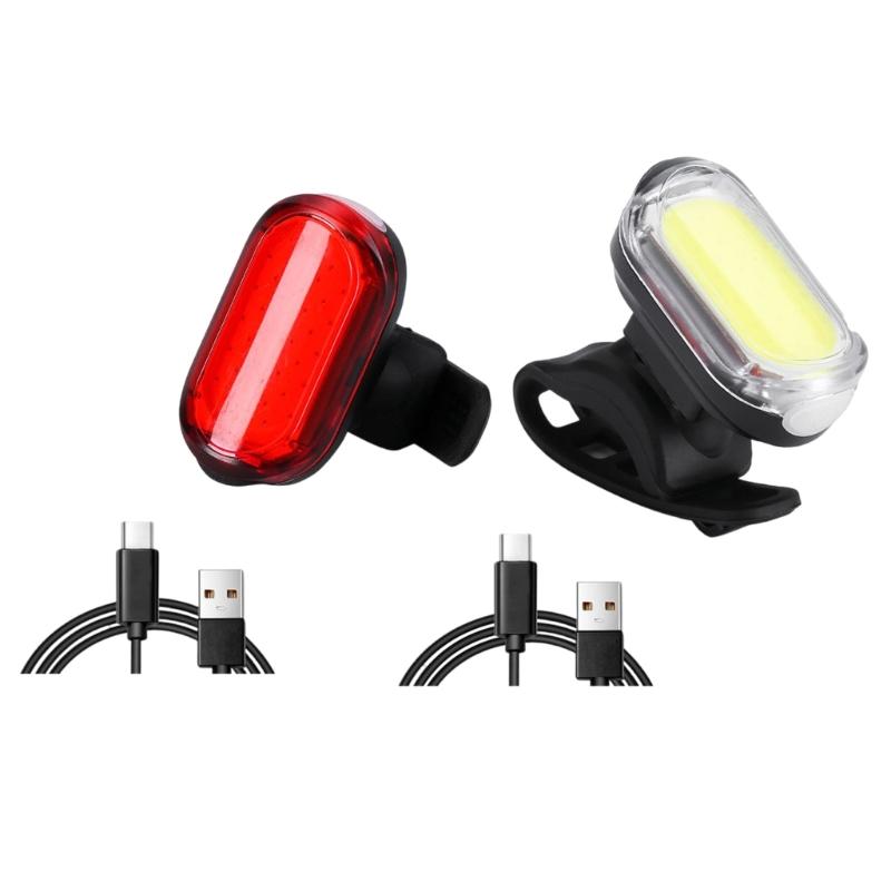 Cycling Rear Lamp Headlight Warning LED Light Rechargeable Bicycles Light Bike Front / Rear Light Easy to Install
