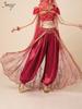 Fashion Huayu Indian Dance Costume: Adult Belly Dance Outfit with Xinjiang Dance Lantern Wide-Leg Pants
