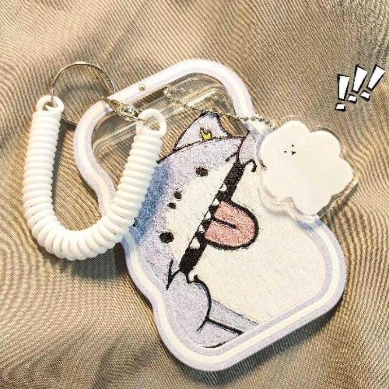 Kawaii Katze Transparent Acryl Luxuriöser Fotokartenhalter Kpop Idol Kartenschutz Kreativer Taschenanhänger Campus ID Aufbewahrungstaschen