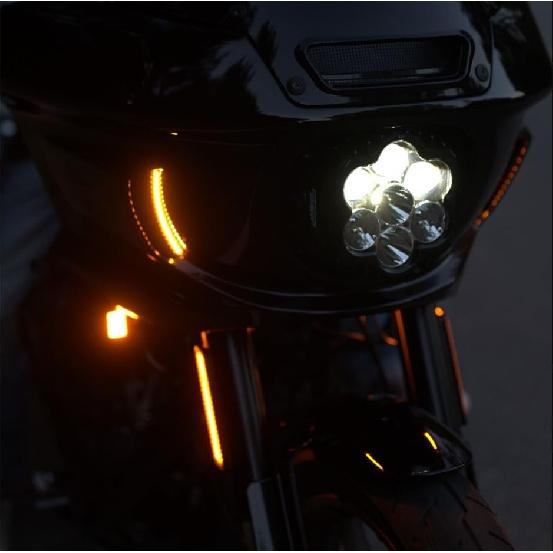 Accessories Front Turn Signal Fit For Halrey Softail Low Rider ST FXLRST 117 2022-2025,for Softail Low Rider El Diablo FXRST 2022 foglight Amber turn