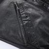 FAPAI Men's Autumn Genuine Leather Lapel Zipper Jacket