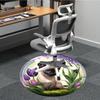 1pc Cat Bubble Office Round Rug, Carpet for Office, Gaming, Lightweight Round Floor Mat yy260208085