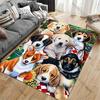Colorful Gathering of Adorable Puppies Carpet Yoga Living Room Room Decor Children's Crawling Mat Doormat Area Rug Games Mat