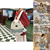 Mochila Escolar Leve de Nylon com Design de Cachorro Cartoon Fofo e Pingente de Pelúcia