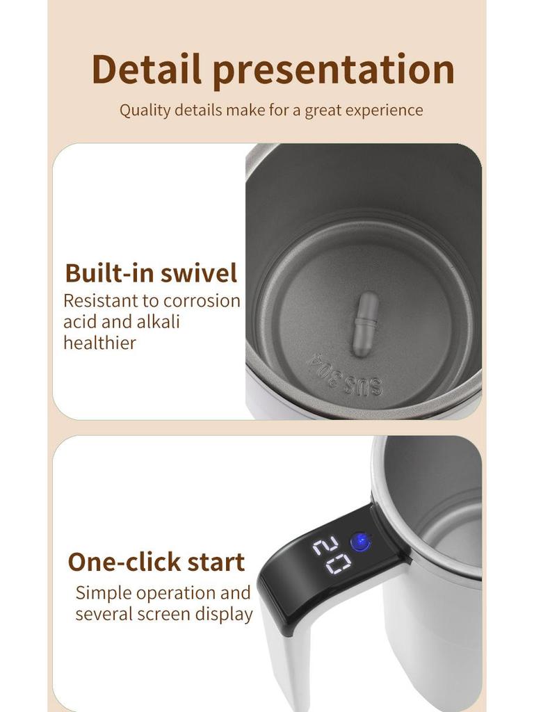 Portable Electric Protein Shaker and Coffee Mixer Cup