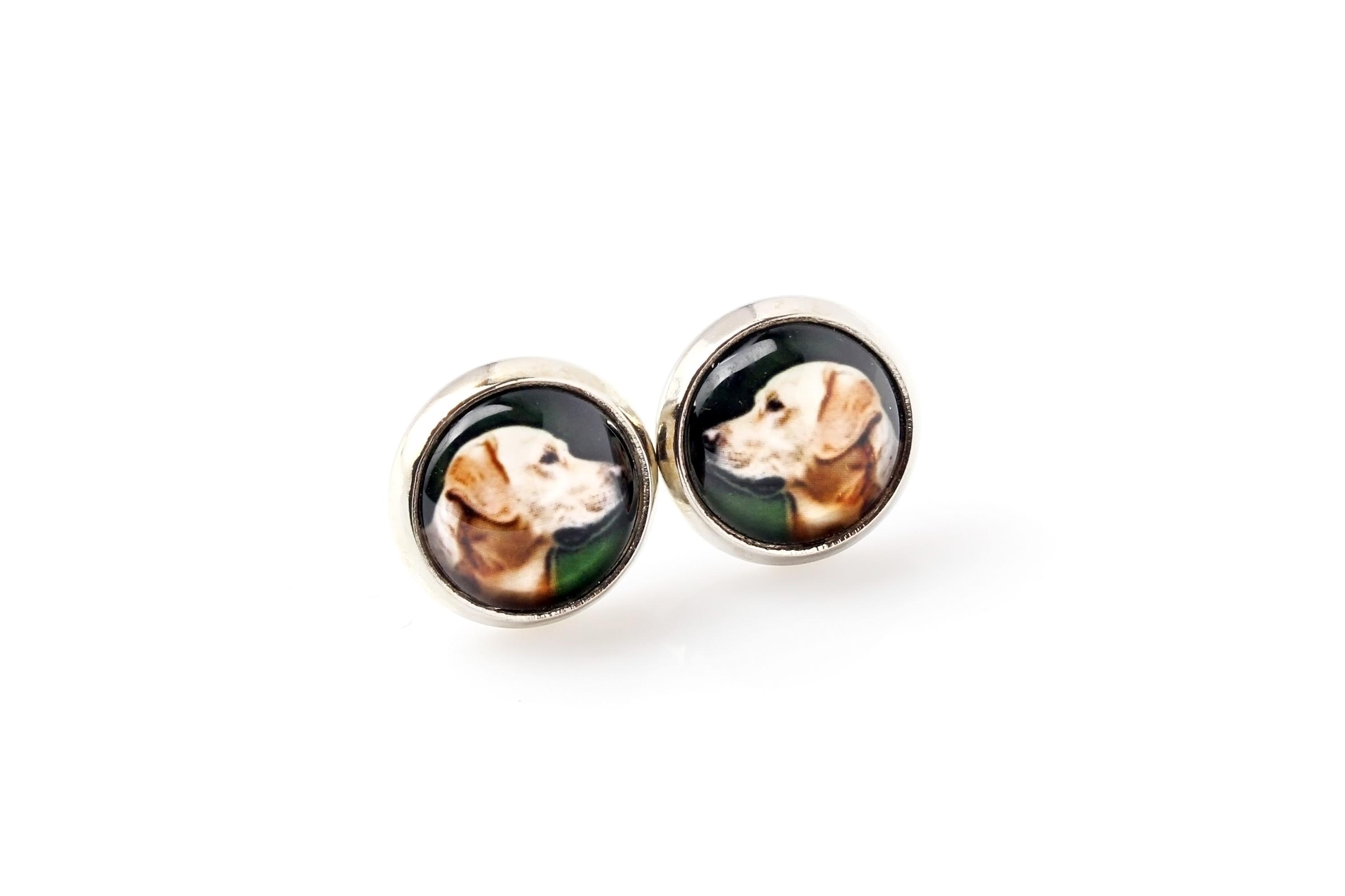 

Labrador Retriever - earrings your photo handmade, own photo, jewelry from the Art.-Dog brand срібний