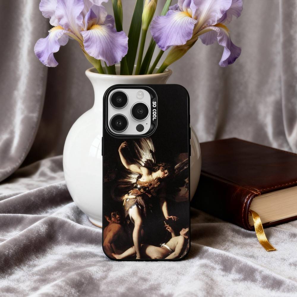 

Art C-Caravaggio P-Paintings Phone Case For iPhone17,16,15,14,13,12,11 Plus,Pro Max Candy Silver Plated Inside Cover iPhone14Pro