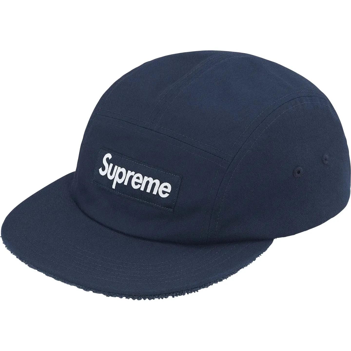 Supreme Reversible Terry Camp Cap Navy One-Size