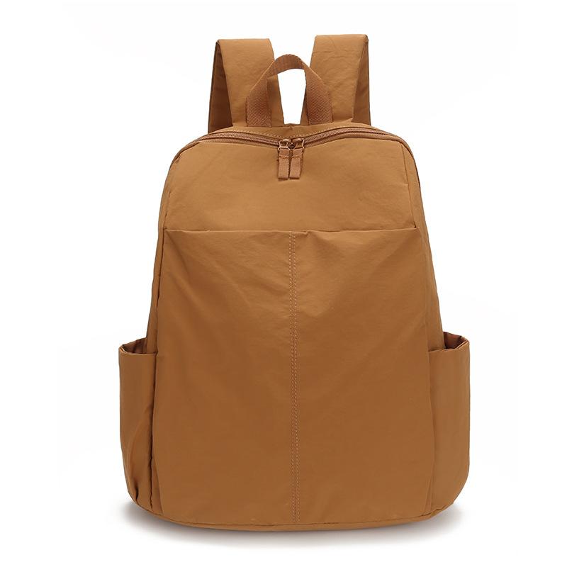 Women's Large Capacity Backpack Men Solid Color Backpack Student Schoolbag