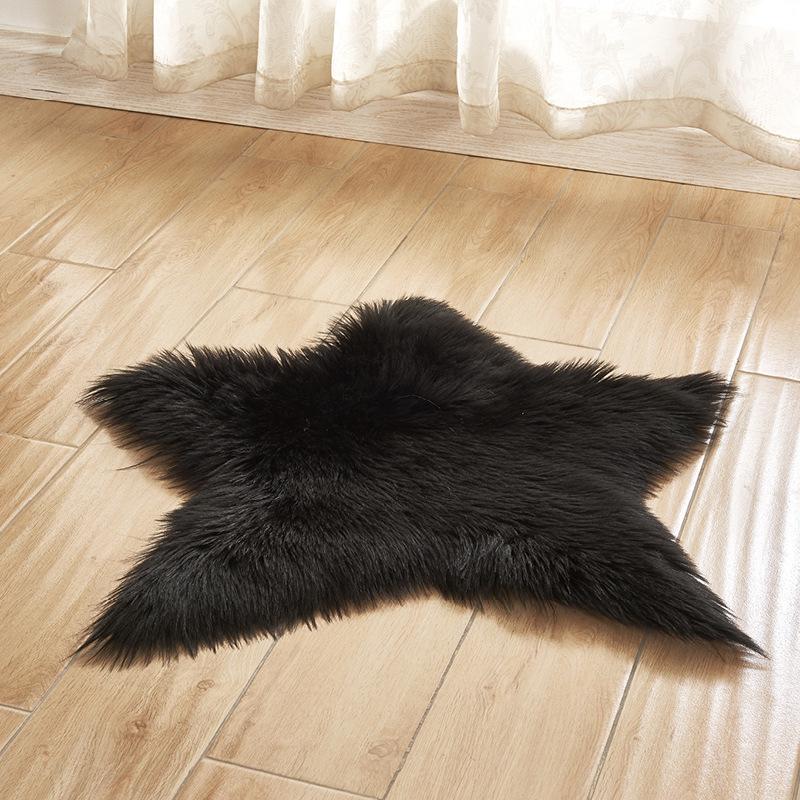 Machine Washable Modern Faux Fur Rug - Dirt-Resistant Living Room/Bedroom Mat