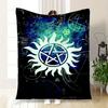 Supernatural Anti-Possession Symbol Poster PrintBlanket Flannel Throw Blanket for Sofa, Bed, Travel, Camping, Office, Couch, Chair, And Bed
