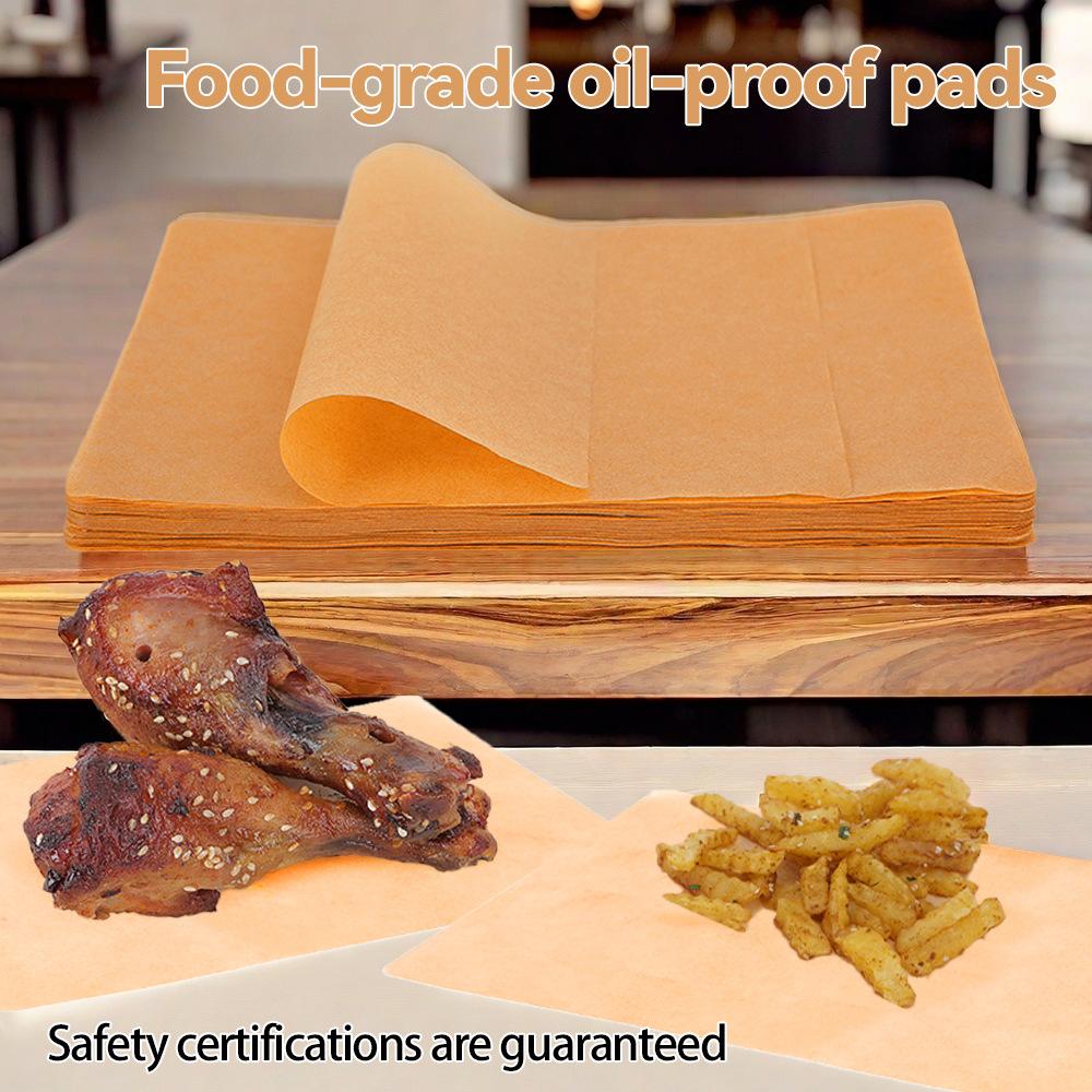 200 Stück Rechteckiges Pergament-Backpapier, Silikon-Fettpapier, Grill- & Dampfgarpapier