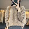 Pullover Sweater Female Women Fried Dough Twists Sweater Women Autumn and Winter Knit Top Pullover Solid  Sweater Female