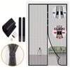1 Set  Auto Closing Magnetic Door Curtain, Heavy Duty Polyester Mesh for Fly Mosquito Proof, Summer Ventilation with Fresh Air