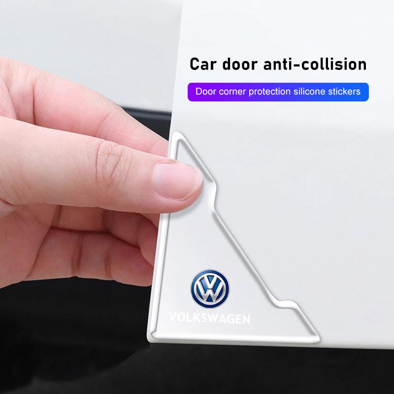 HAT1 4Pcs Car Door Silicone Buffer Stickers Anticollision Anti Scratch For VW Atlas Jetta Touareg Variant Golf Polo GTI Taos Nivus