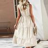Women's Summer New Sleeveless Striped V-neck Waistcoat Dress