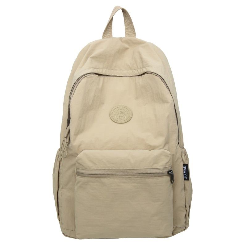 

Новый простой повседневный рюкзак однотонный универсальный складной рюкзак для учеников средней школы, старшеклассников, студентов колледжа, кампусный школьный рюкзак хаки