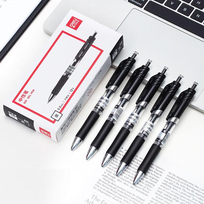 Deli S01 Ret retractable Gel Pens