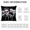 U-U2 Rockk Band Cushion Cover Pillowcase Ultra Soft Skin Friendly Fabric Cloud Like Comfort & Concealed Zipper