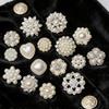 10Pcs Korean Ladylike Pearl Rhinestones Buttons Suit Knitted Sweater Cardigan Craft Button Women's Clothing Sewing Accessories