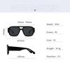 Fashion Red Color Women Double Bridges Square Sunglasses Retro Wide Legs Men Sun Glasses Driving Hiking Shades UV400