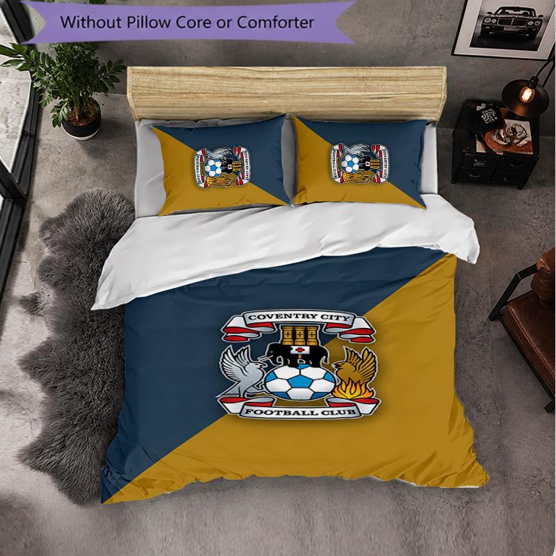 Coventry City Football Set Lenzuola 3 Pezzi Morbido Copripiumino con Federe Set Decorazione Camera da Letto per Casa