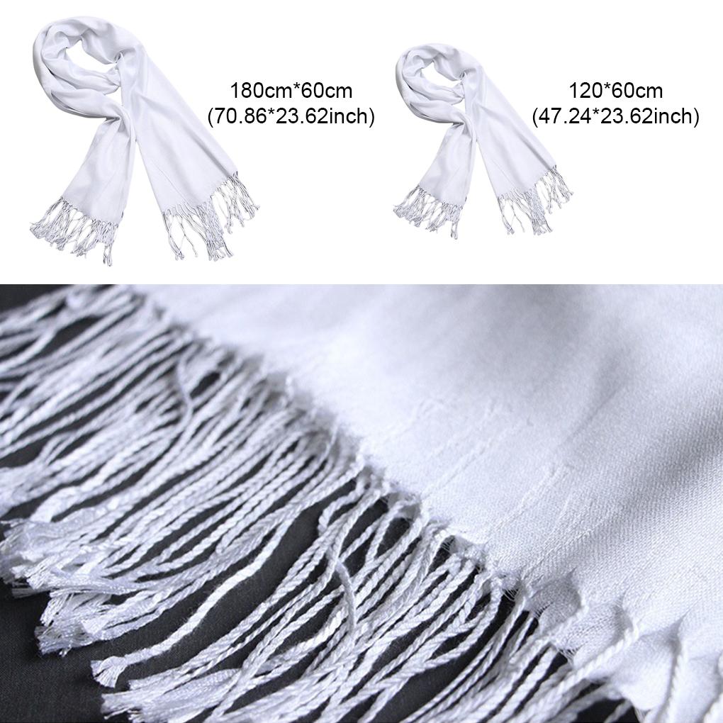 White Tassel Scarf Winter Unisex Cotton DIY Tie-dye Soft Scarves Decorative Cold Weather Neck Crafting Handicraft
