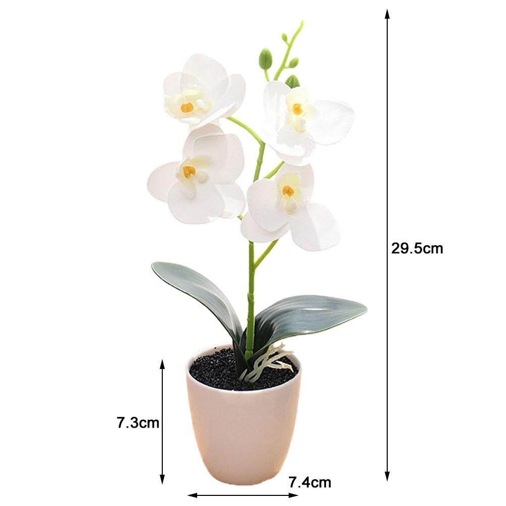 Artificial Orchid Orange-red White White Plus Rose