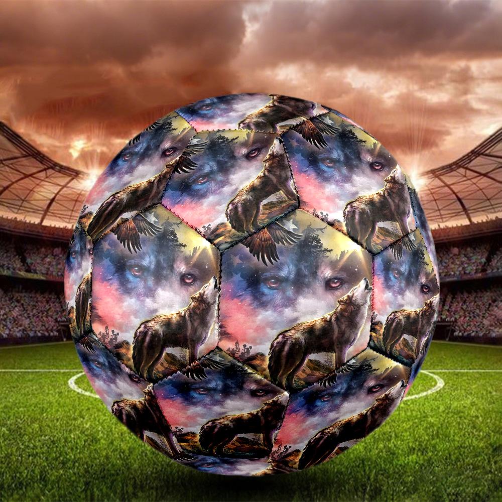 Indian Wolf Indoor Soccer Ball Size 5 Colorful All Ages Machine Stitched PVC Competition Ready Durable High-Bounce