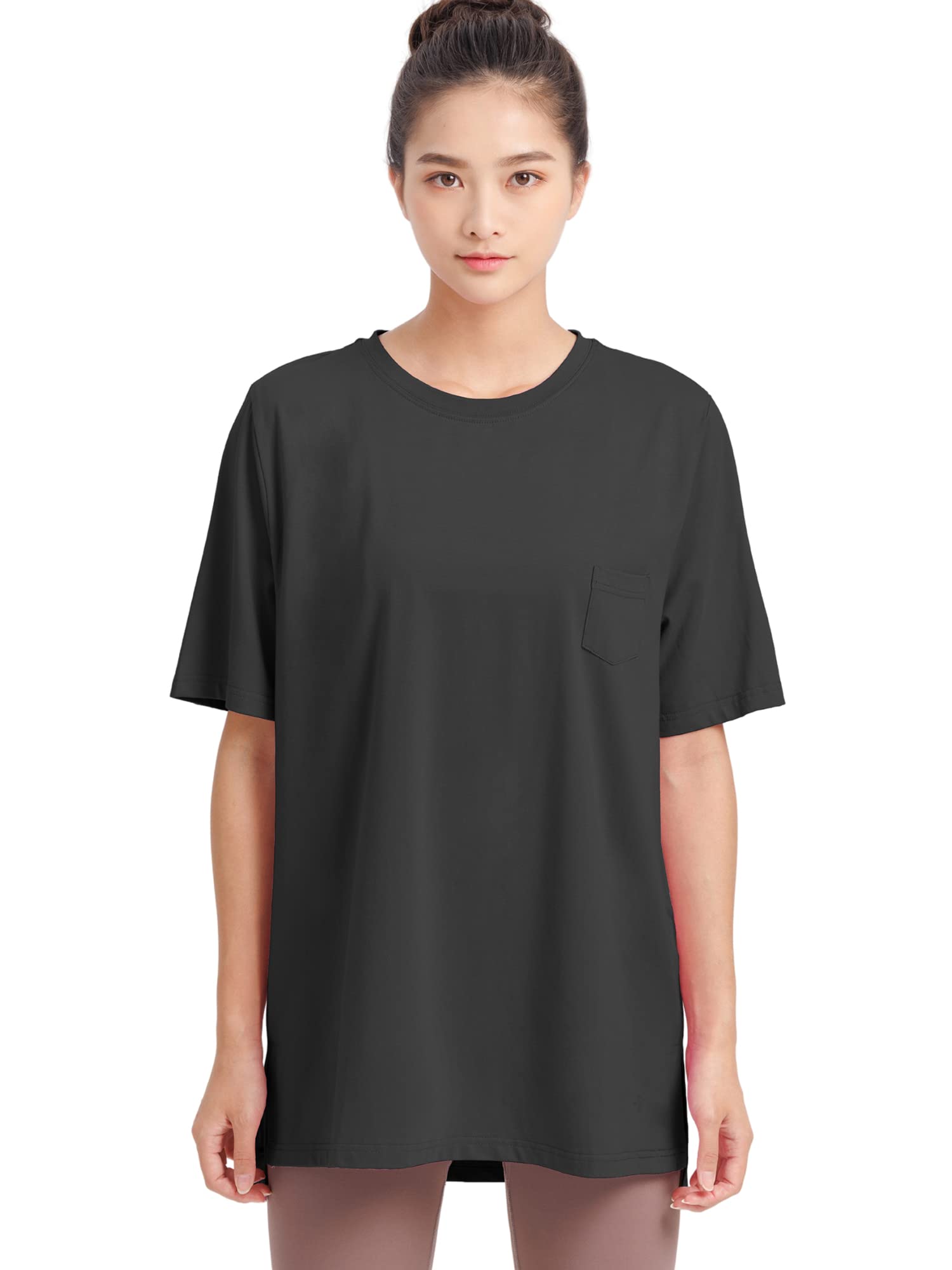 

Loopa Essential Футболка с коротким рукавом для йоги, спортзала, спорта, супер быстро сохнущая, размер M, женский топ, одежда, футболка, эластичная, сушка, на ощупь, черный, чёрный