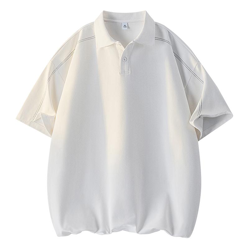 Large Size Short-sleeved T-shirt Men's Summer Thin Loose Lapel Casual Polo Shirt Top