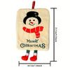 Frohe Weihnachten Handtuch, verdicktes Korallenfleece Cartoon niedlich verlängertes Band Weihnachts-Handtuch, wasserabsorbierend schnelltrocknend