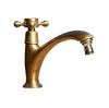 Antique brass single cold outdoor wash basin faucet anti-freezing cracking marble stone basin outdoor balcony courtyard