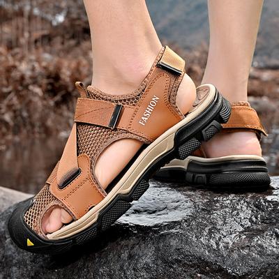 Men Sandals 2024 Summer Fashion Man Beach Leather Sandals Luxury Sandals Men Outdoor Beach Casual Shoes Brand Male Sandals