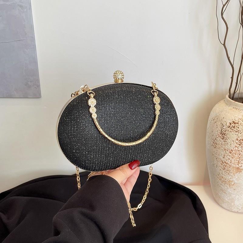 Borsa a Mano a Conchiglia in PVC per Donna con Tracolla a Catena Piccola Borsa da Sera per Uso Quotidiano