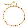 K Gold Plated Crystal Beaded Ethnic Bracelet For Women