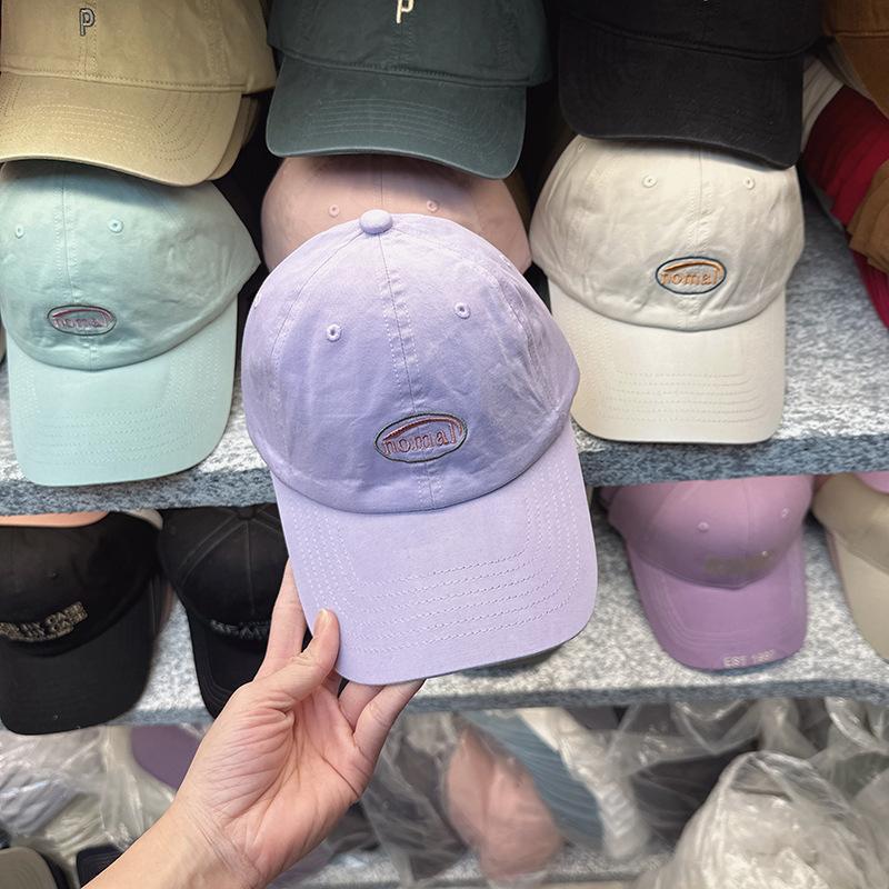 Korean Version Of The Korean Version Of The Embroidered Letter Soft Top Baseball Cap Female Face Small Street Cap Tide