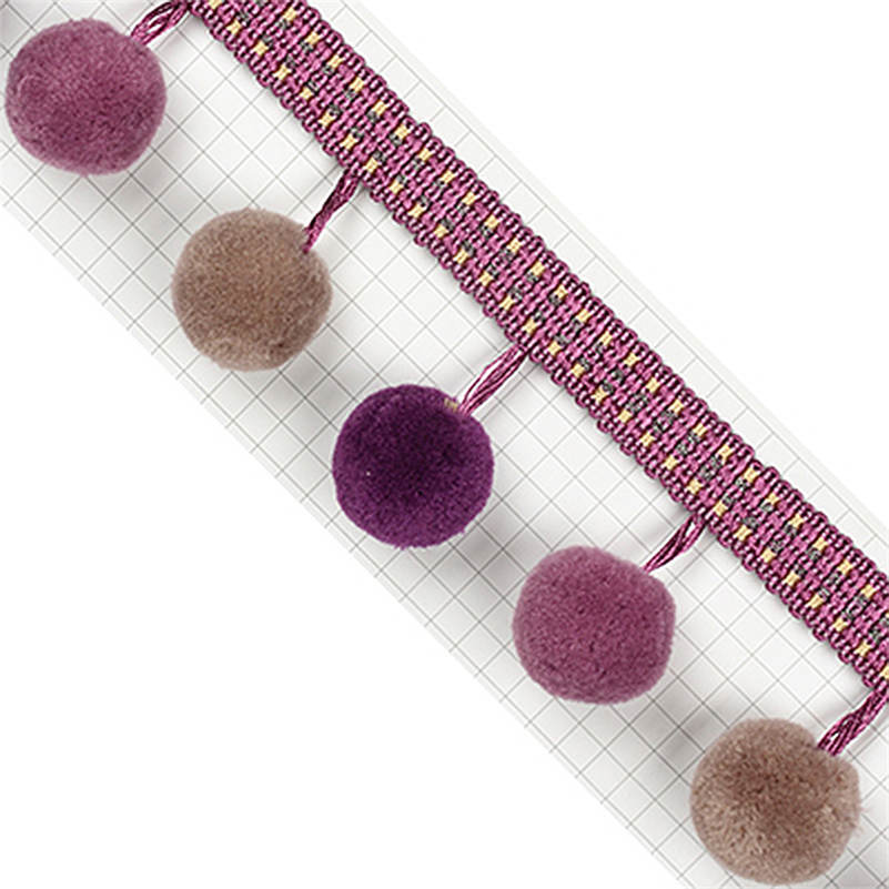 4 Meter Large Pom Pom Bobble Trim Fringe Curtain Sewing Tassel Balls Trimming Pompoms Upholstery Furniture Cushion Decor Crafts