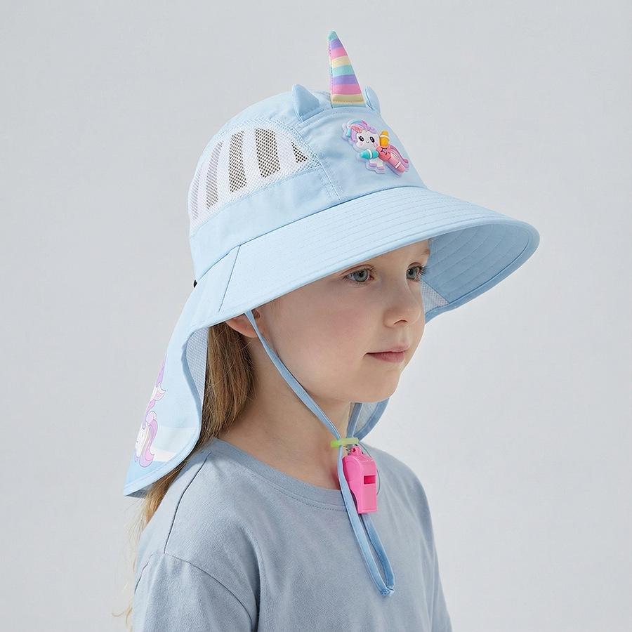 2026 My Little Pony Unicorn Kids' Wide-Brim Sun Hat - Summer Sun Protection for Girls
